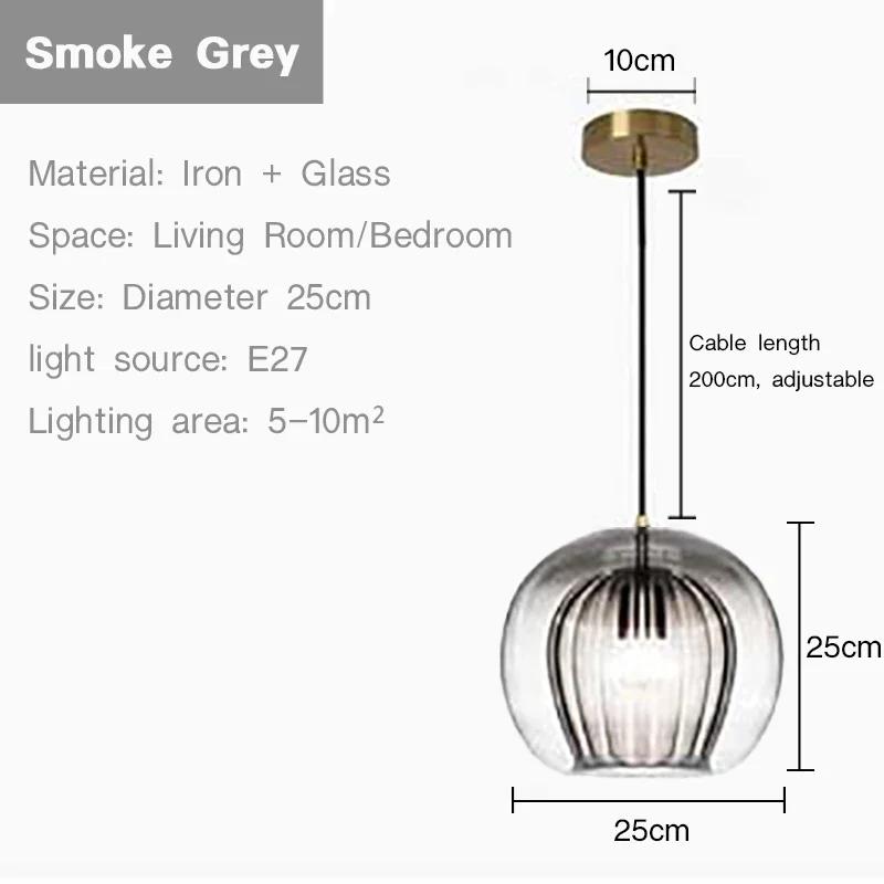 Modern Minimalist Jellyfish Glass Pendant Light Living Room Dining Room Kitchen Bedside Hanging Chandeliers Lighting Fixtures