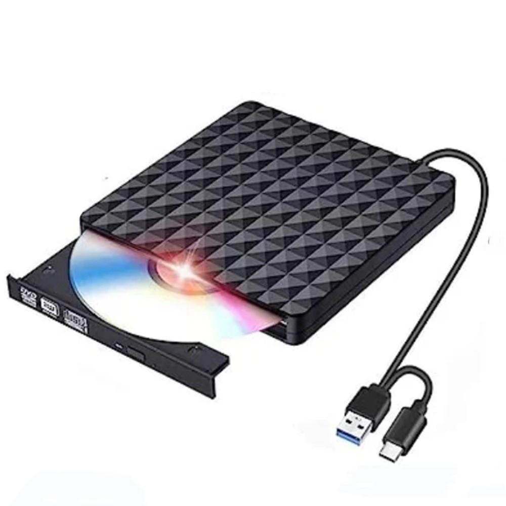 Type-c 2 In 1 External DVD Writer USB3.0 External DVD Drive DVD Burner Drive  Laptop