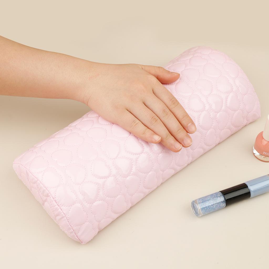 1 pcs Manicure Hand Pillow Cushion Hand Pillow Square Heart Leather Hand Pillow Nail Salon Nail Tools