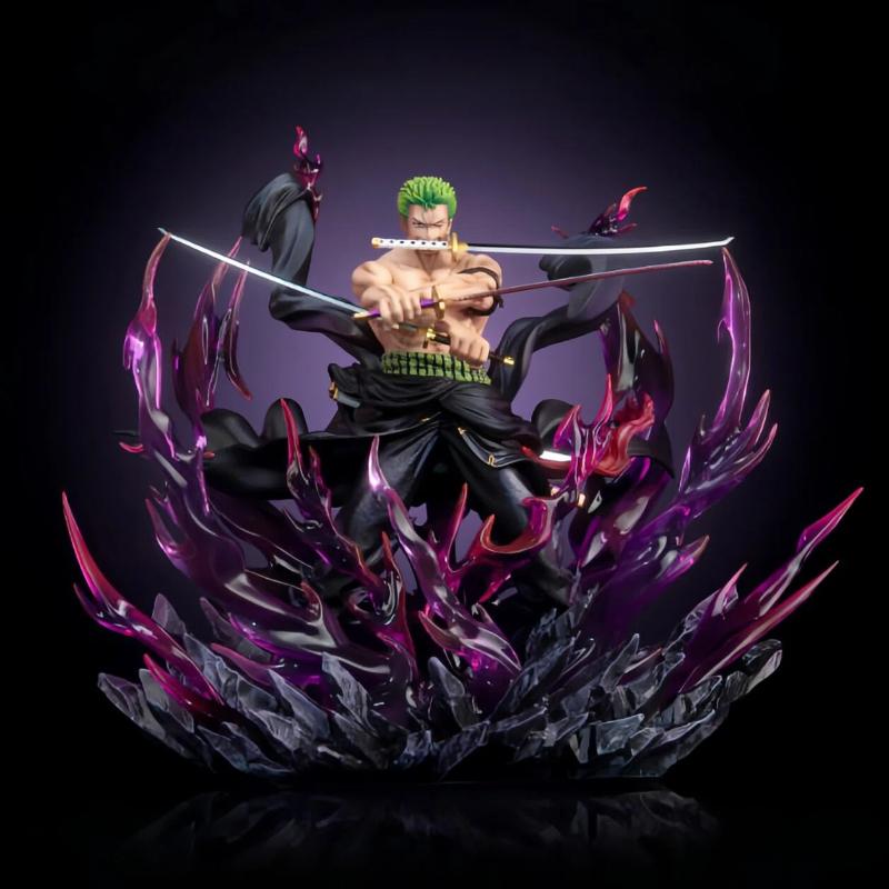 In-Stock 30cm JT Tianhui Raging Zoro GK Figures Anime Collectible Static Statue Desktop Decoration Popular Toys Surprise Gifts