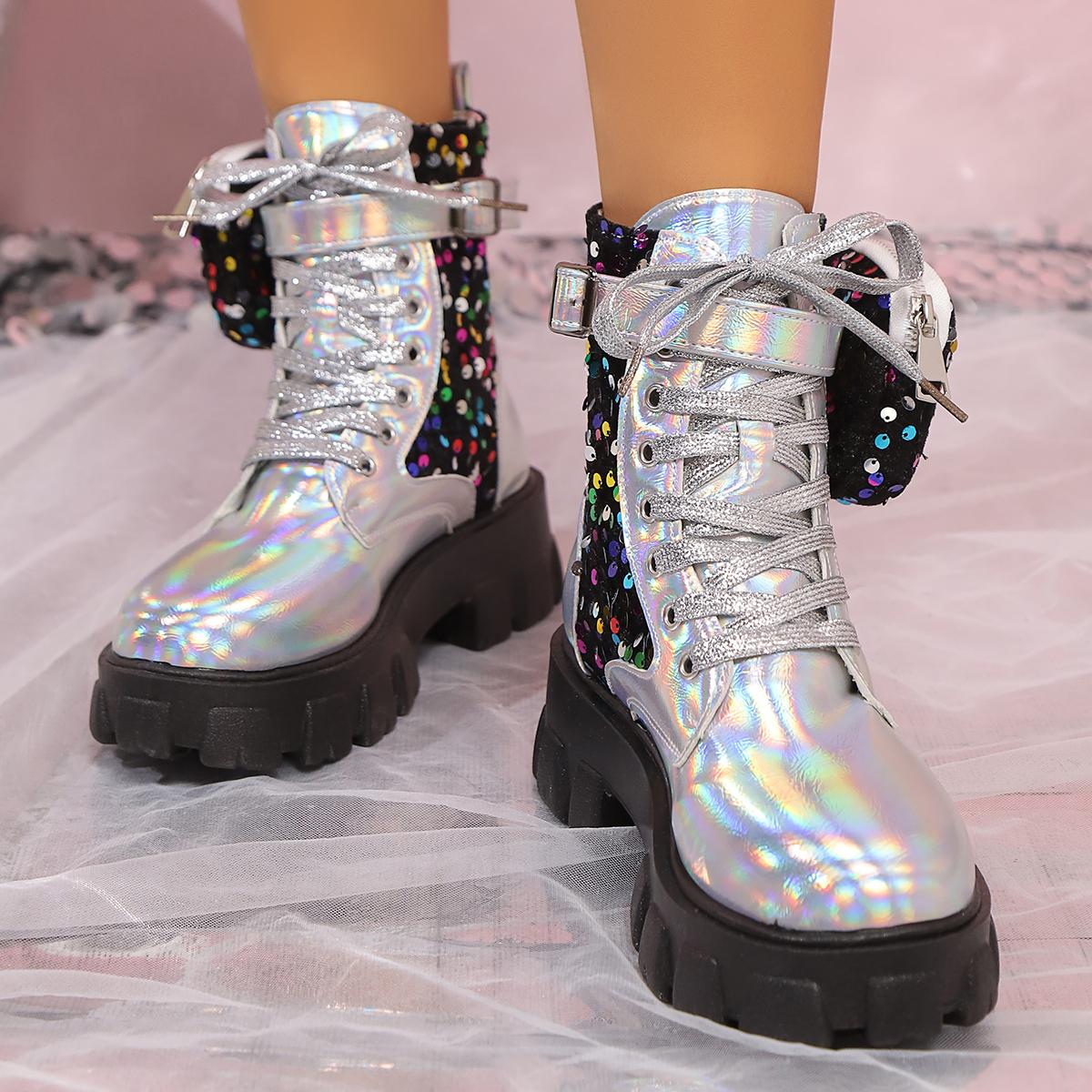 

Шикарные женские ботильоны на платформе и среднем каблуке, массивная обувь, трендовые зимние новые дизайнерские ботинки челси, повседневные туфли-лодочки Mujer Botas 39