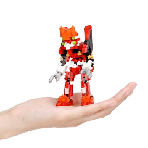 Kawada Nanoblock Evangelion Unit-02 NBCC_284 9 X 11 X 18.6 Cm Ages 12 and Up Interior Decor Hobby NBCC_284