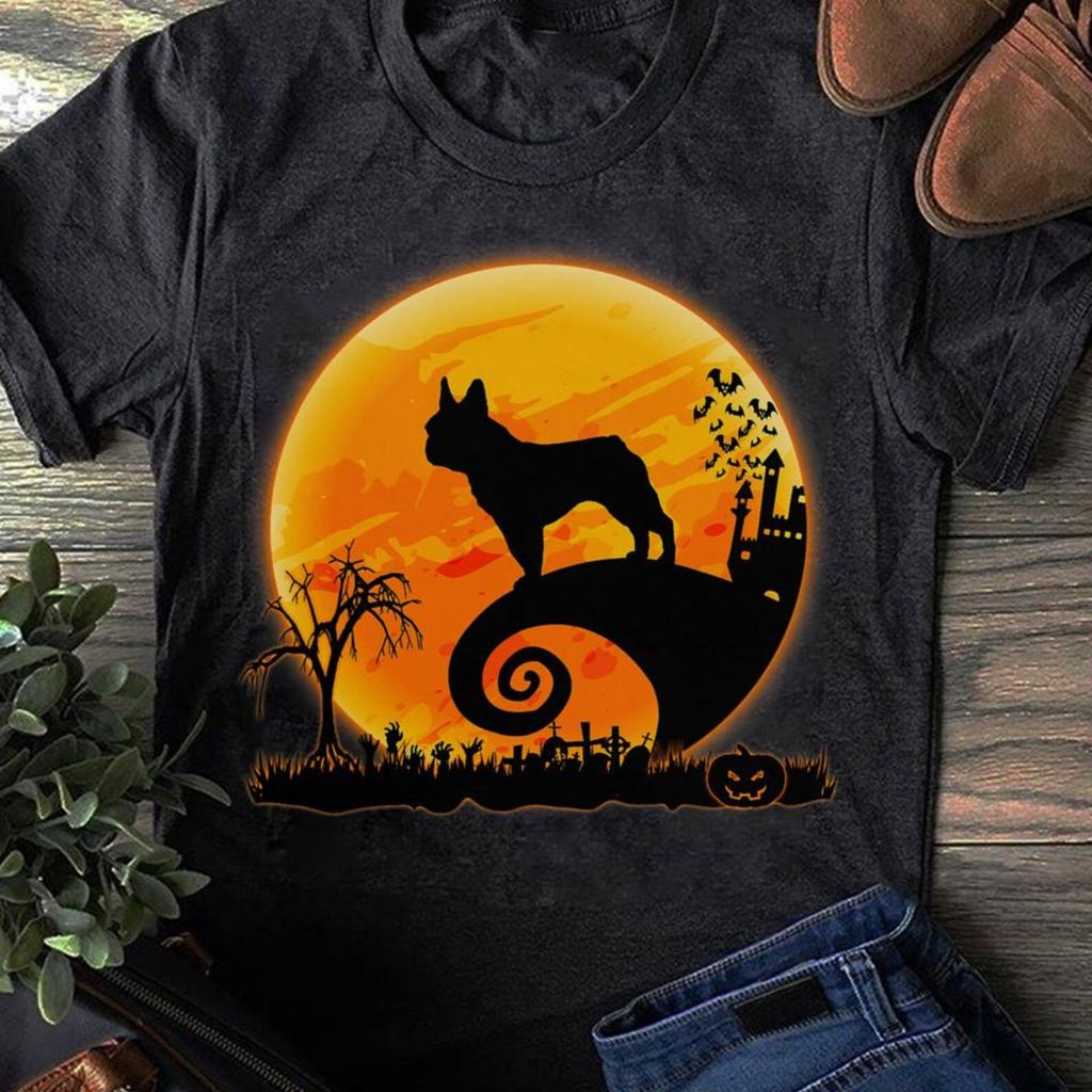 French Bulldog Halloween T-Shirt: Funny Dog Moon Costume
