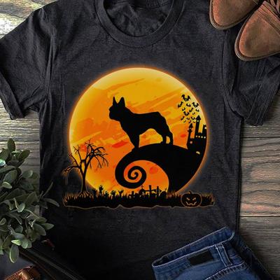 French Bulldog Halloween T-Shirt: Funny Dog Moon Costume