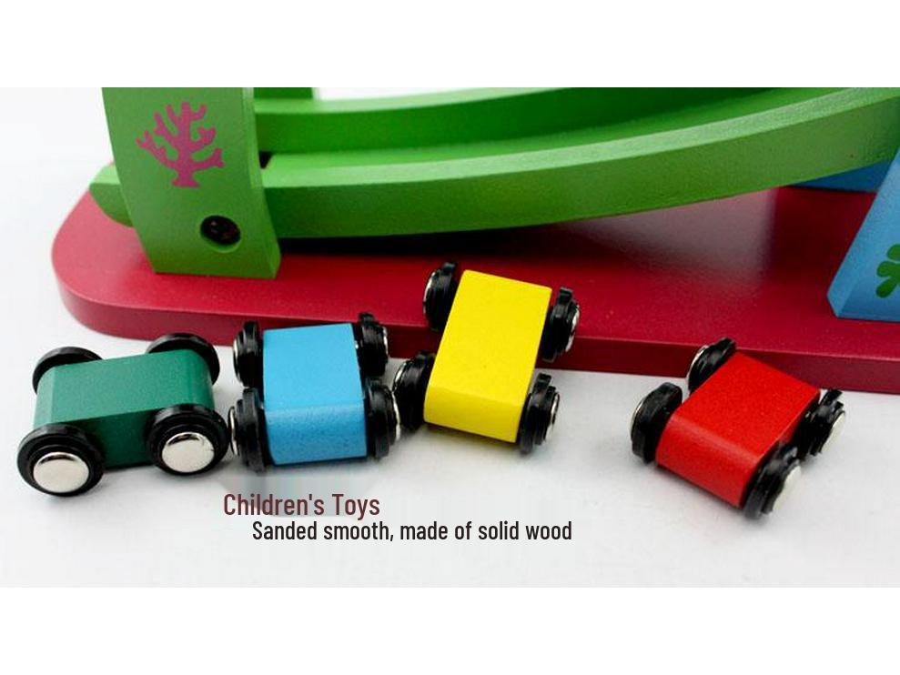 Wooden Glider Track Car - Early Education Toy for Ages 1-3