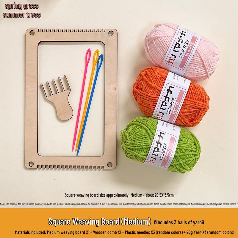 Children's Wooden Weaving Loom for Kindergarten and Primary School DIY Projects