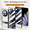 Plating Clear All-included Stand Case For OPPO Find N5 N 5 FindN5 5G Magnetic Hinge Holder Protective Cover With Tempered Film