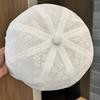 New Rhinestone Webbing Octagonal Hat Children's Spring and Summer Mesh Lace Breathable Duck Tongue Beret