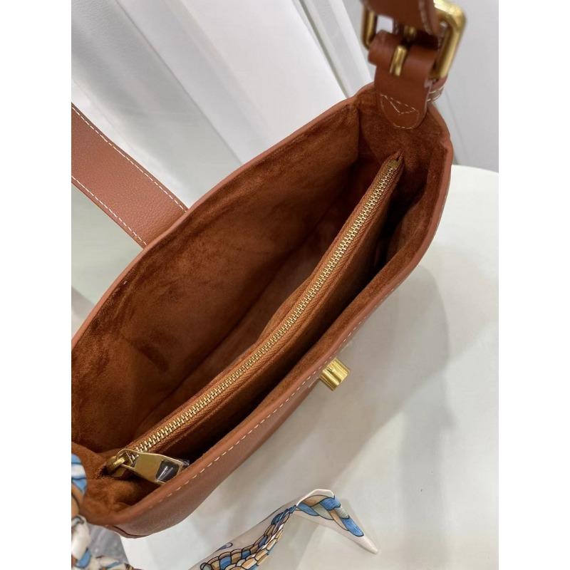 New High-end Light Luxury Cowhide Leather Lock Armpit Dumpling Bag Handbag Shoulder Bag Women's Bag