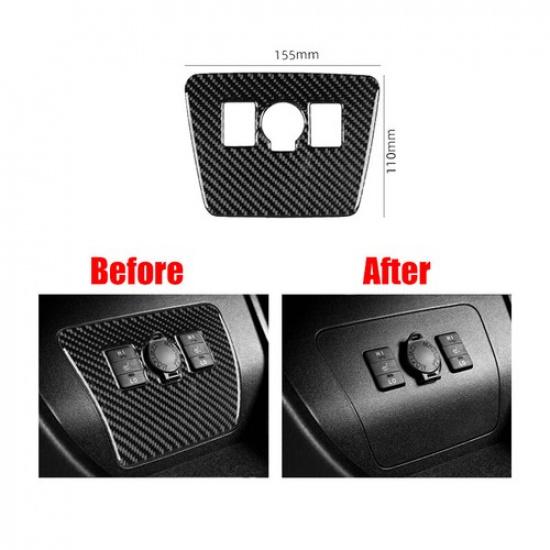 Carbon Fiber Car Power Output Button Panel Trim Sticker For Toyota Prius 2012-15