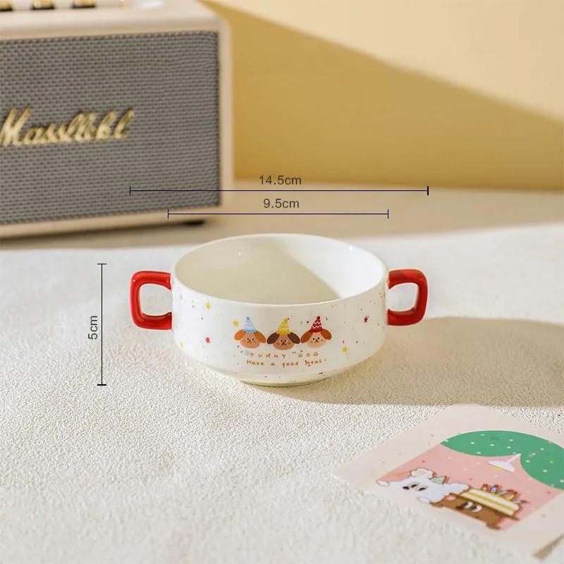 Creative Cute Cartoon Ceramic Plates Household Breakfast Fruits Yogurt Salad Bowls Delicious Dishes Deep Plate Unique Tableware