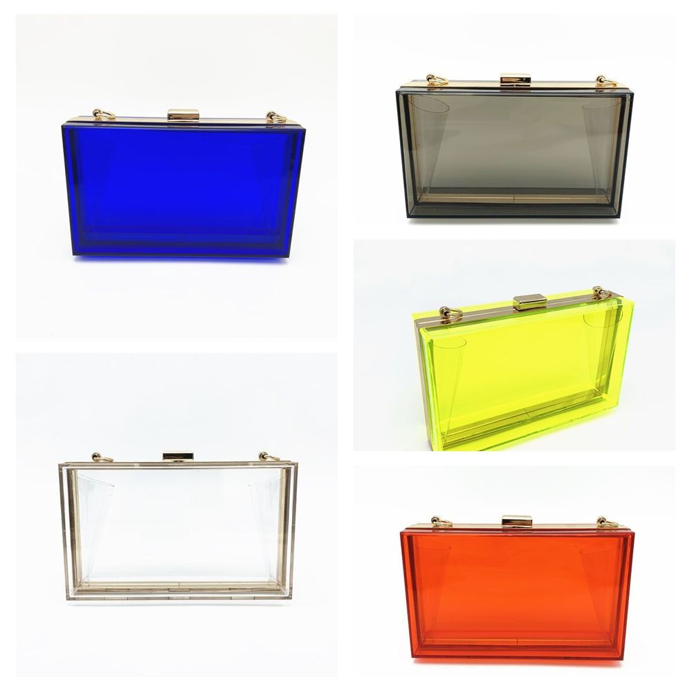 Storage Bag Acrylic Transparent Bag Summer Women Handbags Waterproof Banquet Crossbody Bag  Girls