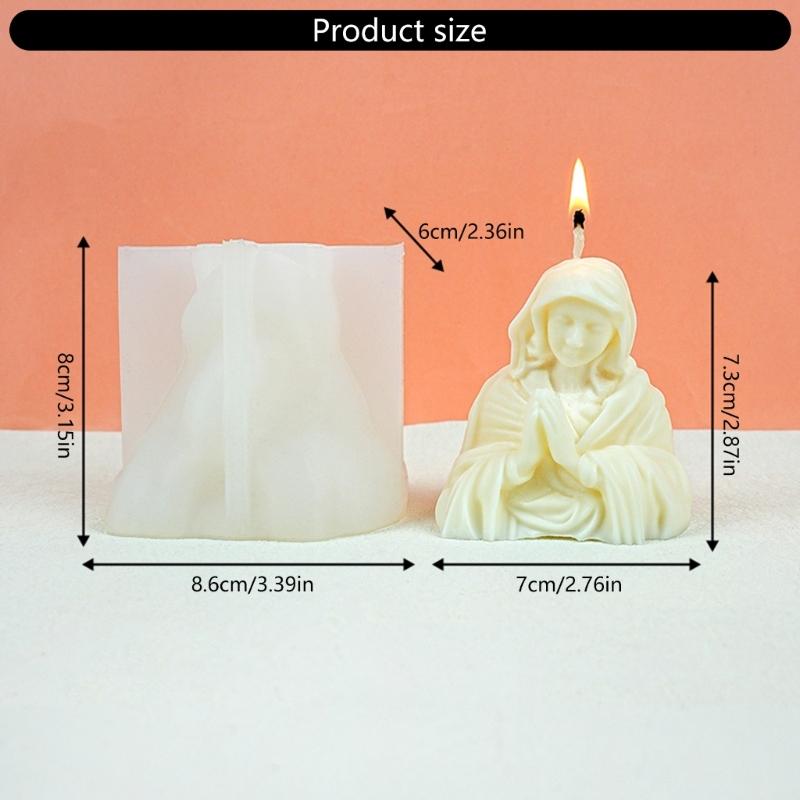 Praying Virgins Marys Candle Mould Silicone Mould For Craft And Home Decoration