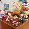 Anime One Piece Mini Figure 5Pcs Luffy Ace Zoro Sanji Yamato Figurine Cake Topper Decoration Birthday Party Supplies