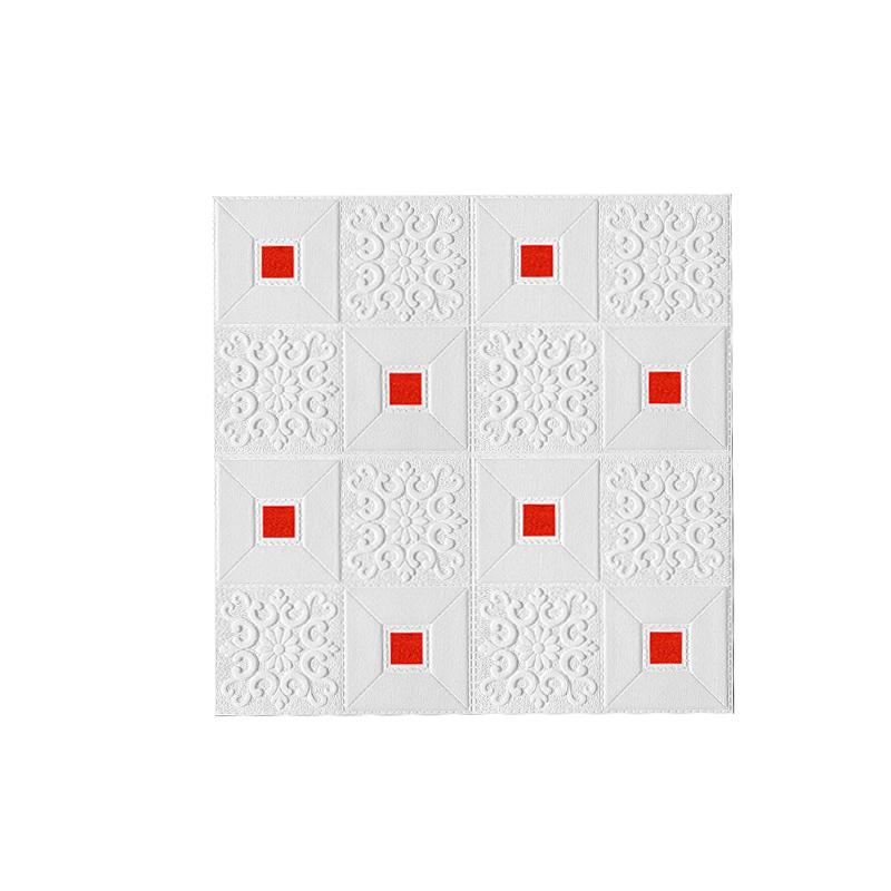 1/5/10ks 70*70cm 3D samolepka na zeď Dekorace stropního panelu Samolepicí pěnová tapeta