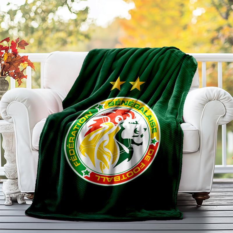 Senegal Flannel Blanket Soft All-Season Throw, Design for Camping, Car Travel, Hiking Sofa, Bed, Office Perfect Gift for Parties