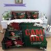 Rabbitohs Rugby Team Game Day Poster Print 3 Pieces Duvet Cover Set Rugby Fan Bedding Bedroom Home Decor Without Pillow Core