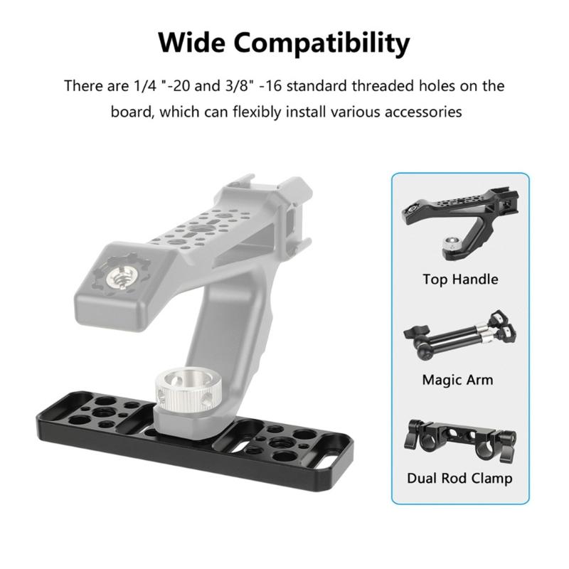Multifunction Mounting Plate Cheese Plate With 1/4inch-20 And 3/8inch-16 Connection Board For Photographic Equipment