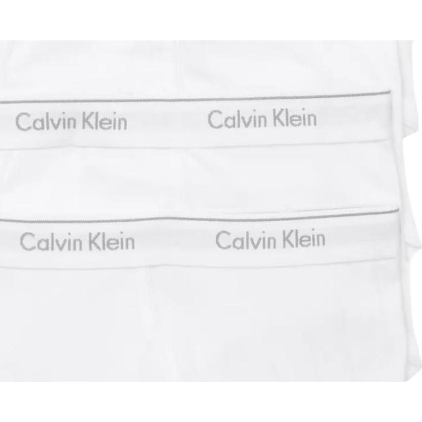 Calvin Klein Logo a Lettera Traspirante Comodo Monocolore Triangolo Biancheria Intima Confezione da 5 Uomo Bianco NB1425-100