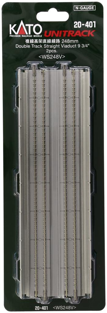 KATO N gauge double track elevated straight track 248mm 2 pieces 20-401 Railway model supplies