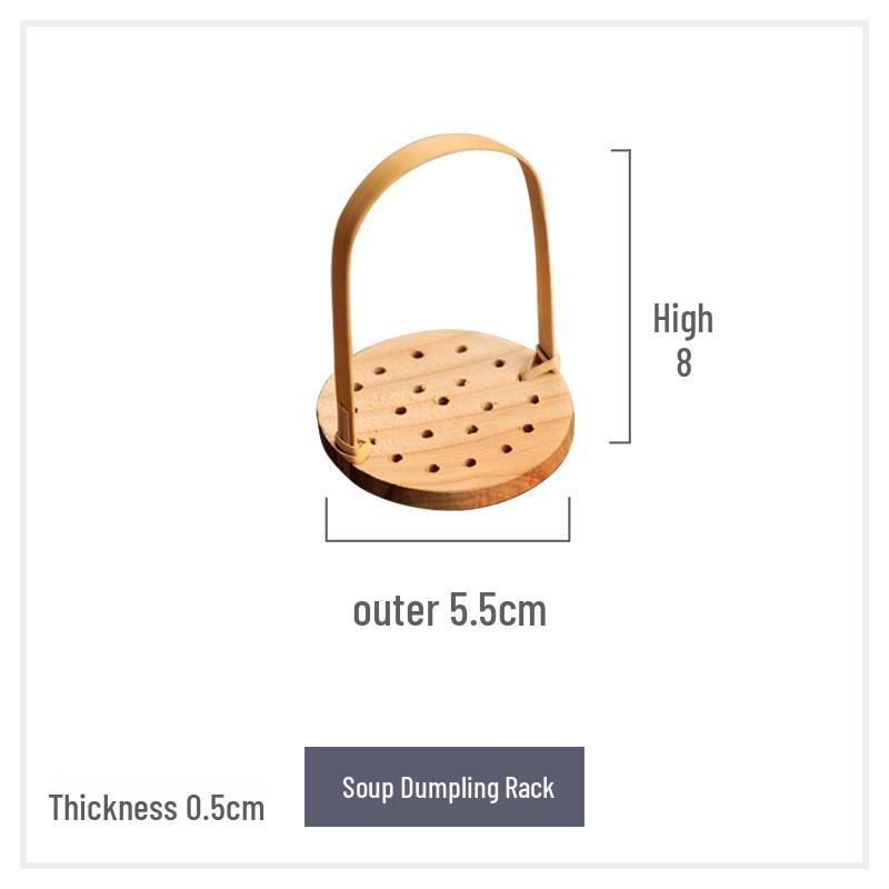 Premium Bamboo Xiaolongbao Steamer with Handle, Small Dim Sum Basket, Commercial Siu Mai Tray, Mini Steamer, Abalone Cage