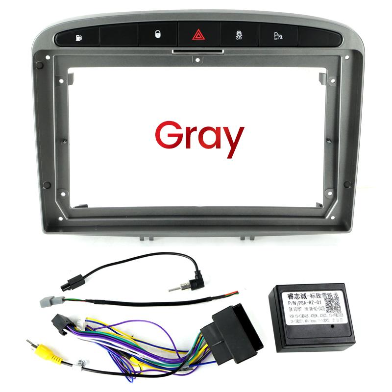 Android Car Radio Fascia Adapter Power Cable For Peugeot 408 2012-2020 308 308SW 2007-2015 Video Player Mounting Facia Frame Kit