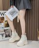 Fashion 11CM Super Thick Sole Chunky Heel Shoes Boots Ankle Mid Calf Knee Leather High Boots Zipper Spring Autumn Booties