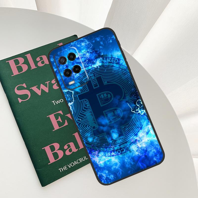 Bitcoins Coin Case For Oppo A15 A16 A17 A52 A72 A76 A96 A54 A74 A94 A54S A57S A58 A78 A98 A57 A77 Cover