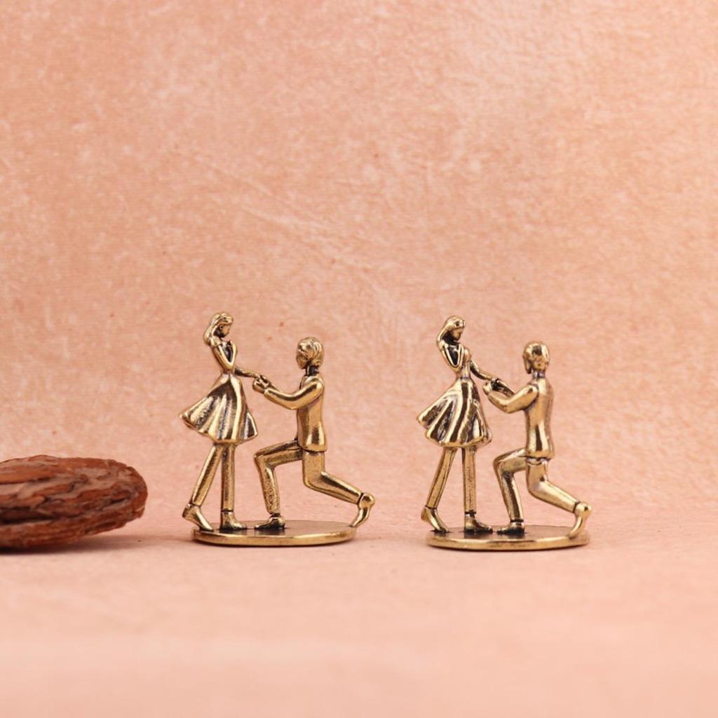 Pure Brass Decorative Ornament for Couples - Newlyweds' Home Living Room Happiness Enhancer