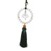 Car Mirror Hanging Accessories Glass Lotus Tassel Pendant Rearview Decoration for Home Office Car Charm Gift