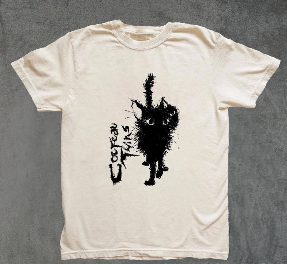 

2026 Summer Womens Vintage Cocteau Twins Graphic TShirt Unisex Cotton and Breathable Short Sleeve Oversized Loose Casual S