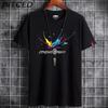 BITCED Cotton Short Sleeve T-shirt Men's Fashion Loose Half Sleeve Shirt Printed Compassionate Shirt