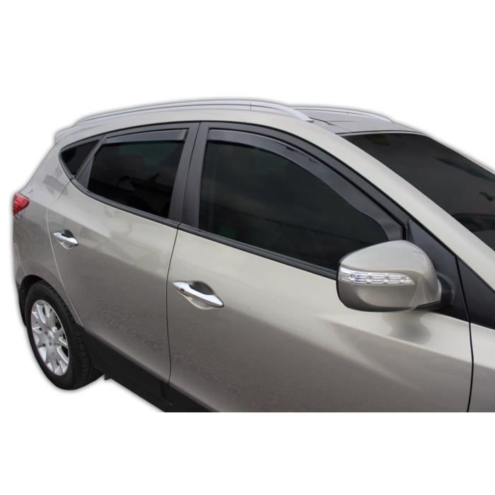 Air Deflectors - SCOUTT - Hyundai Ix35 - Smoked - Reinforced Acrylic - Easy Installation