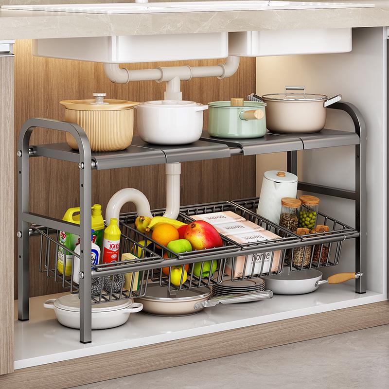 Popular Retractable Under-Sink Organizer & Pot Rack