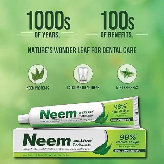 Neem Active Toothpaste - 200 Gm with Natural Antibacterial Protection