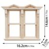 1/12 Maßstab Miniatur Holz Tür und Fenster Modell Ornament - DIY Miniatur Fotografie Requisiten - Saisonale Dekoration - Perfektes Geschenk