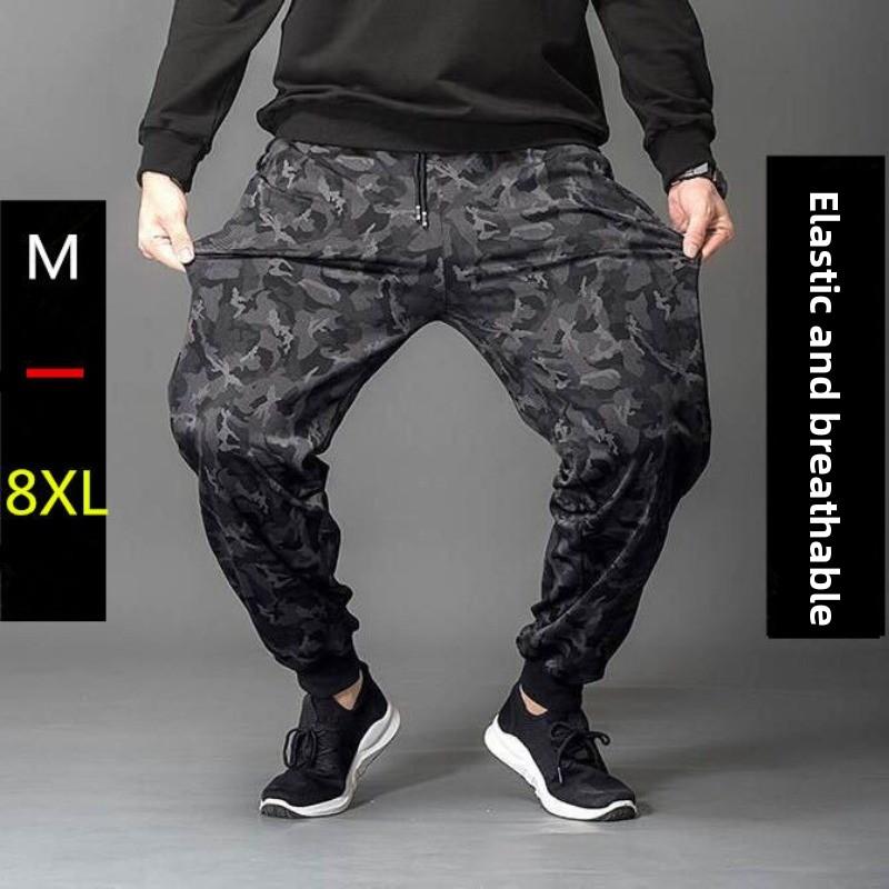 Summer Ice-Silk Casual Trousers for Men - Lightweight, Oversized Fit with Large Pockets and Cuffed Legs