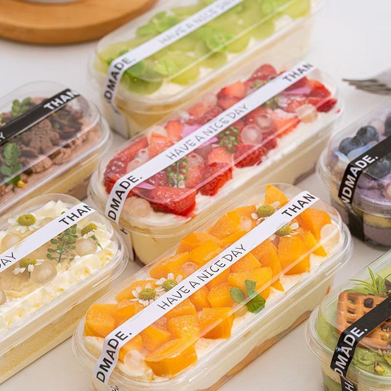 10/20/50Pcs Mini Loaf Deli Dessert Container For Desserts Cups Cake Box -300ML