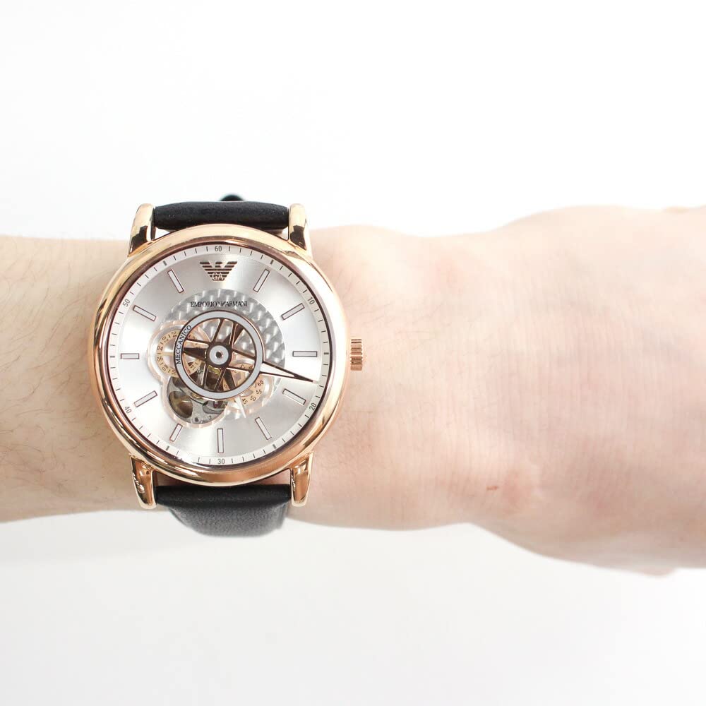 Emporio Armani Watch Automatic Winding AR60013 Luigi Meccanico Luigi Meccanico Silver X Pink Gold X Black Men's [Item]