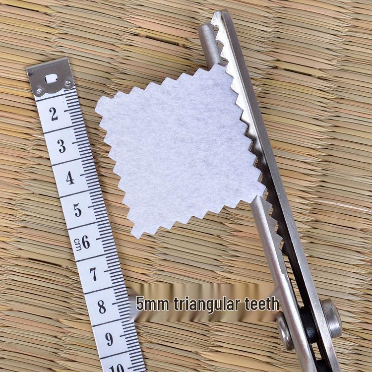 Fabric Craft Scissors: Triangular, Serrated, Semicircle, and Wave Patterns