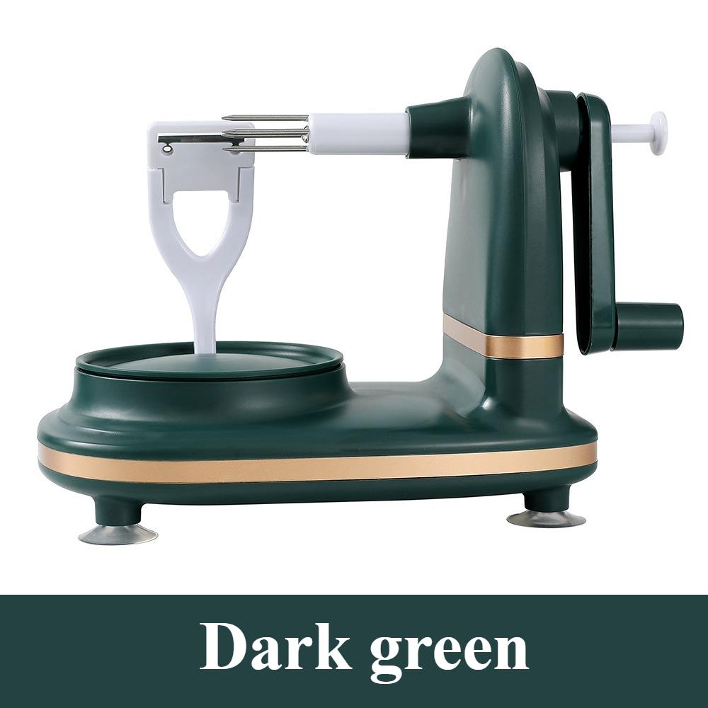 

Handkurbel Apfelschäler Cutter Slicer Kartoffelschäler Mit Edelstahlklingen Gemüse Obst Schälmaschine Küchenhelfer темно-зелений колір