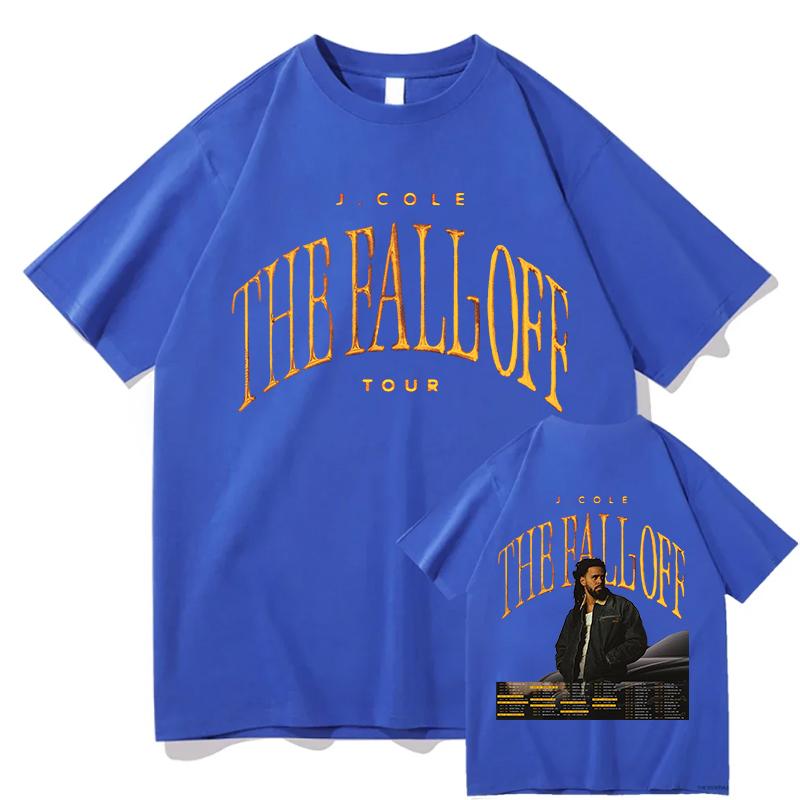 J Cole THE FALL OFF Tour 2026 Tshirts Oneck Short Sleeve Summer WomenUnisex Tshirts Loose Casual Design Graphic Merch Streetwear