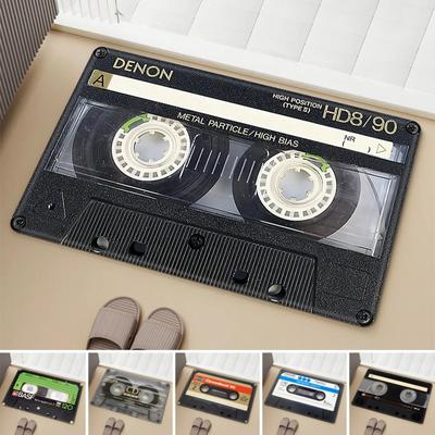 Vintage Cassette Music Tape Door Mat Home Bathroom Anti-slip Foot Rug Bedroom Living Room Entrance Decor Carpet Kitchen Doormats