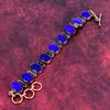 Lapis Lazuli Gemstone Bracelet Copper Adjustable Chain Bracelet Handmade Jewelry