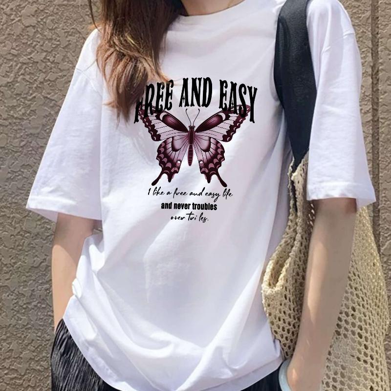 

Solid Color Soft Basic Women s Short Sleeve T-Shirt, Top Pick for Jeans XXL білий