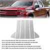 Chrome For Chevrolet Silverado 1500 Crew Cab Double Cab 2019-2024 Pillar Posts Car Window Trim Cover BC Column Stickers