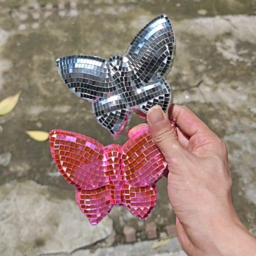 Reflective Surface Disco Mirror Ball 3D Butterfly Hemispherical Wall Decoration Party Supplies