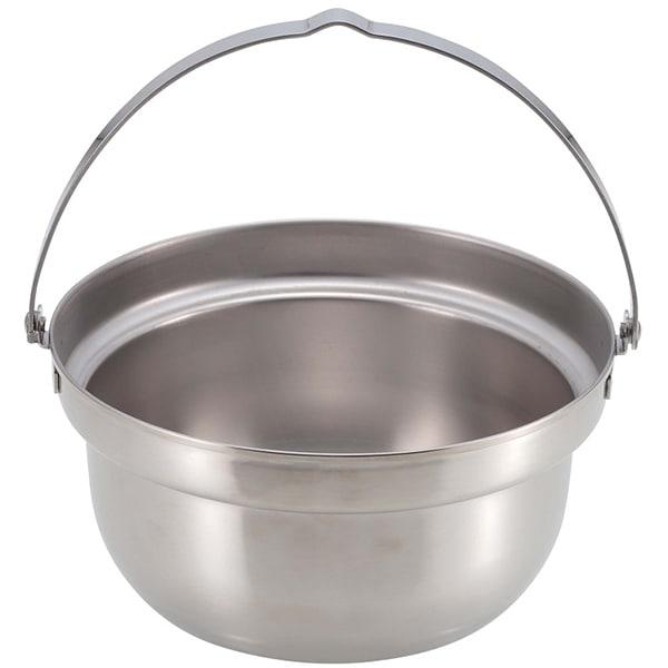 CaptaIn Stag CaptaIn Stag Uh 4124 [campIng Fire Pot With Wooden Lid 18cm StaInless Steel Made In Japan Made In Tsubame Sanjo]