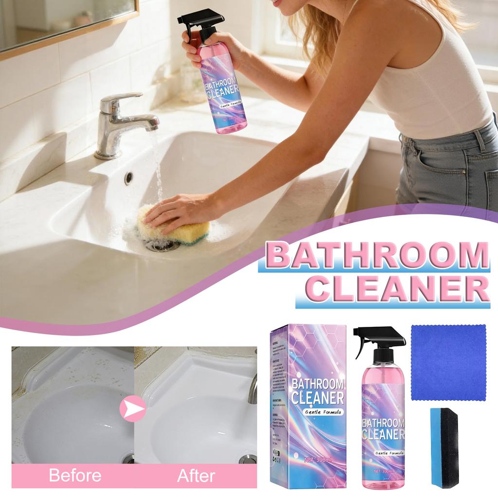 300mlBathroom Cleaner, Powerful Bathroom Cleaner Spray, Bathrooms Descaler Foam Cleaners For Sink Tub Floor Tile