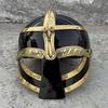 Mittelalterlicher Ritterhelm Wikingerstil Kriegerhelm Handgefertigt Kampfhelm Messing-Finish Rüstungshelm Cosplay LARP Geschenk